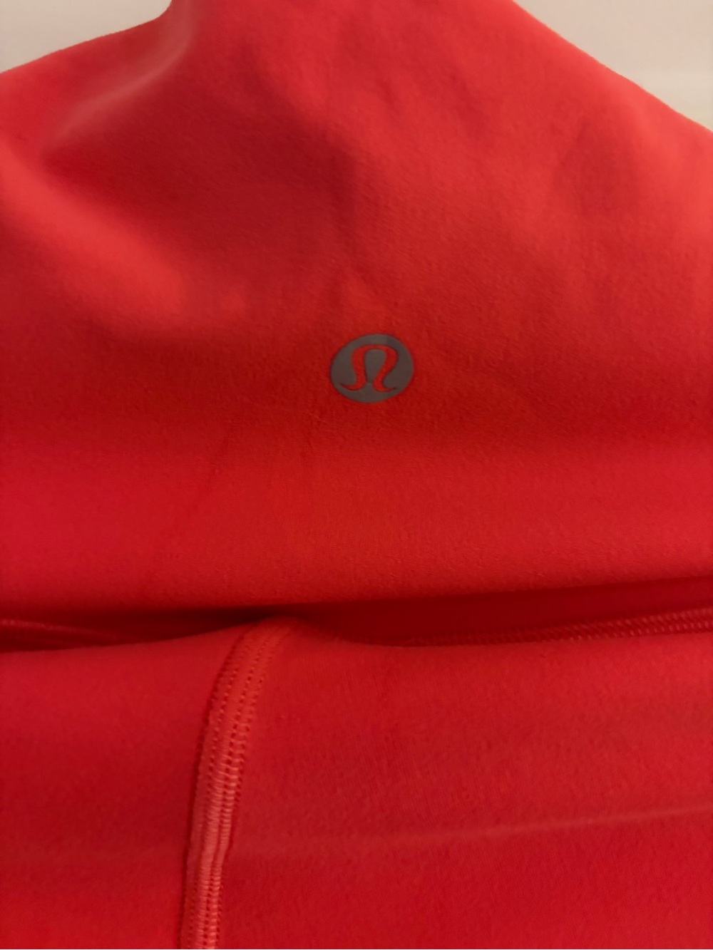 Lululemon Hot Orange 7/8 Leggings with Logo